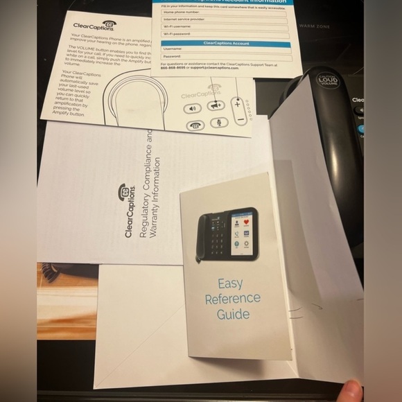 Clear Captions Blue Telephone For Hearing Impaired Amplified Captioning Phone - Picture 10 of 13